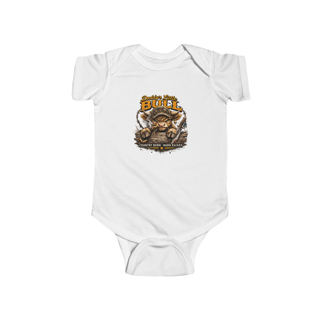 Daddy’s Little Bull – BCS Baby Western Bodysuit | Country Born Barn Raised