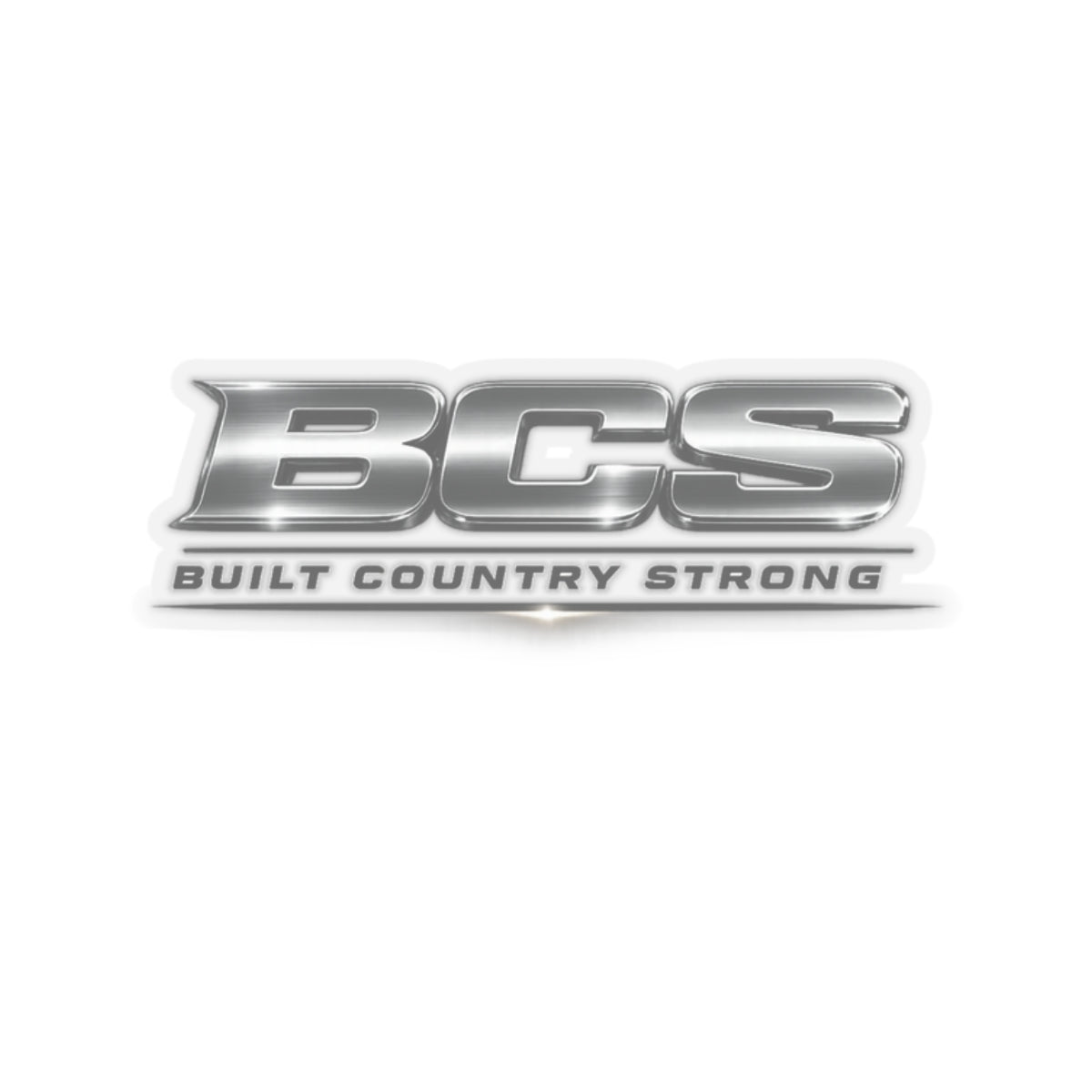 BCS 'Built Country Strong' Metal-Look Kiss-Cut Sticker