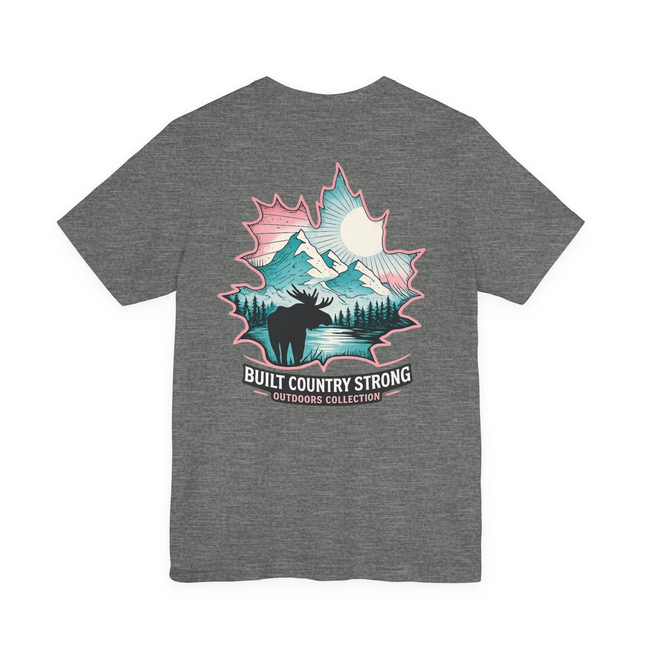 Built Country Strong Women’s Moose Mountain Shirt | BCS Outdoors Collection Tee | Nature & Hunting Inspired Graphic Shirt