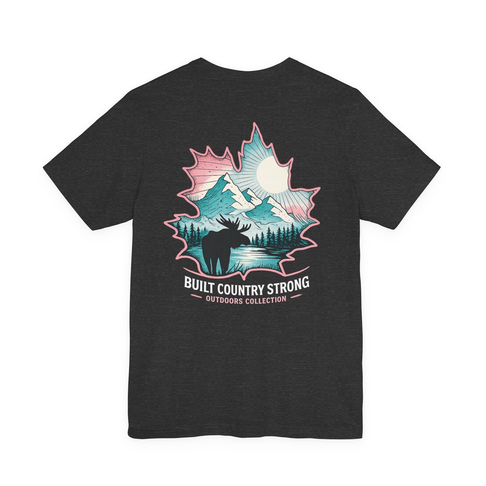 Built Country Strong Women’s Moose Mountain Shirt | BCS Outdoors Collection Tee | Nature & Hunting Inspired Graphic Shirt
