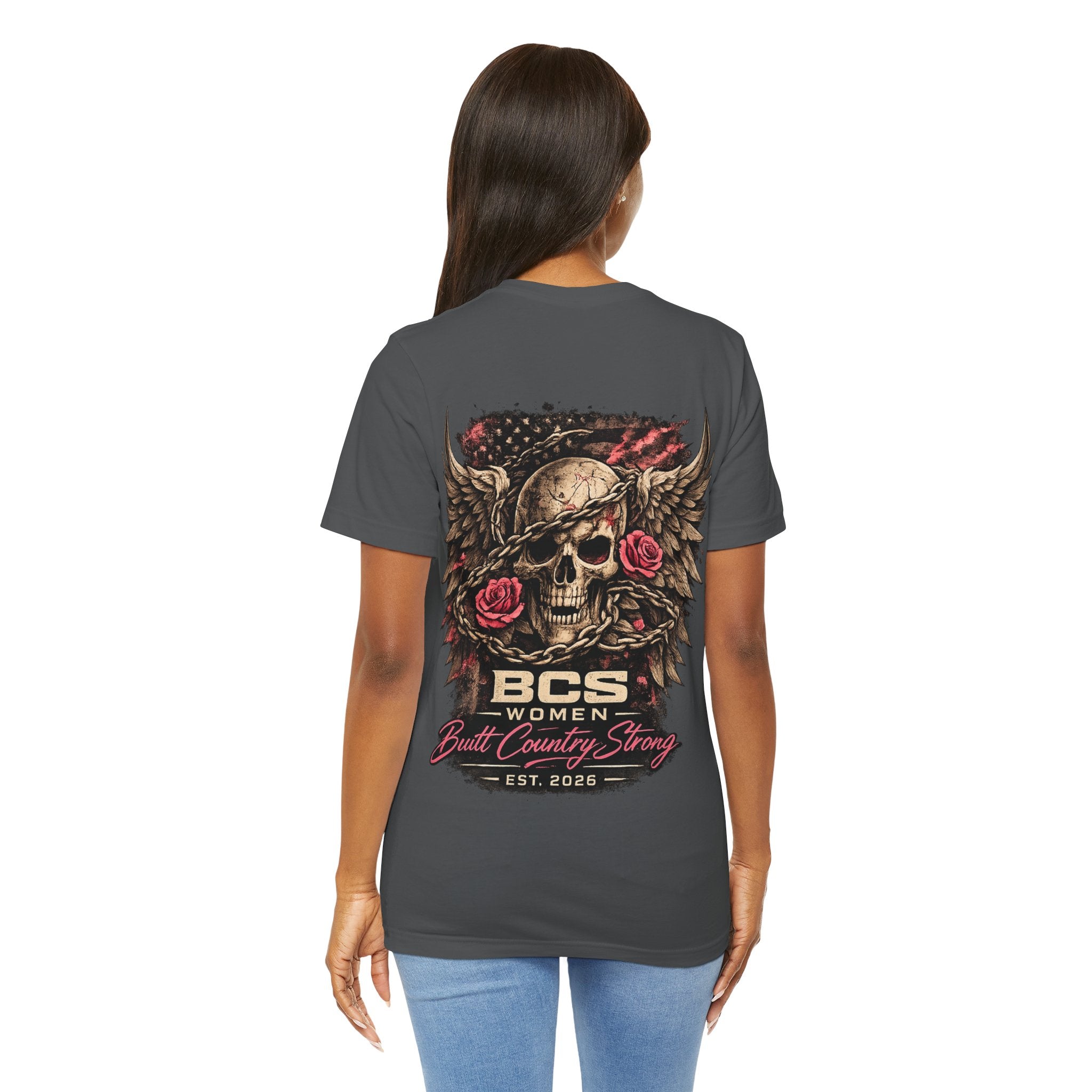 BCS Women “Iron Reign” Skull Tee – Built Country Strong
