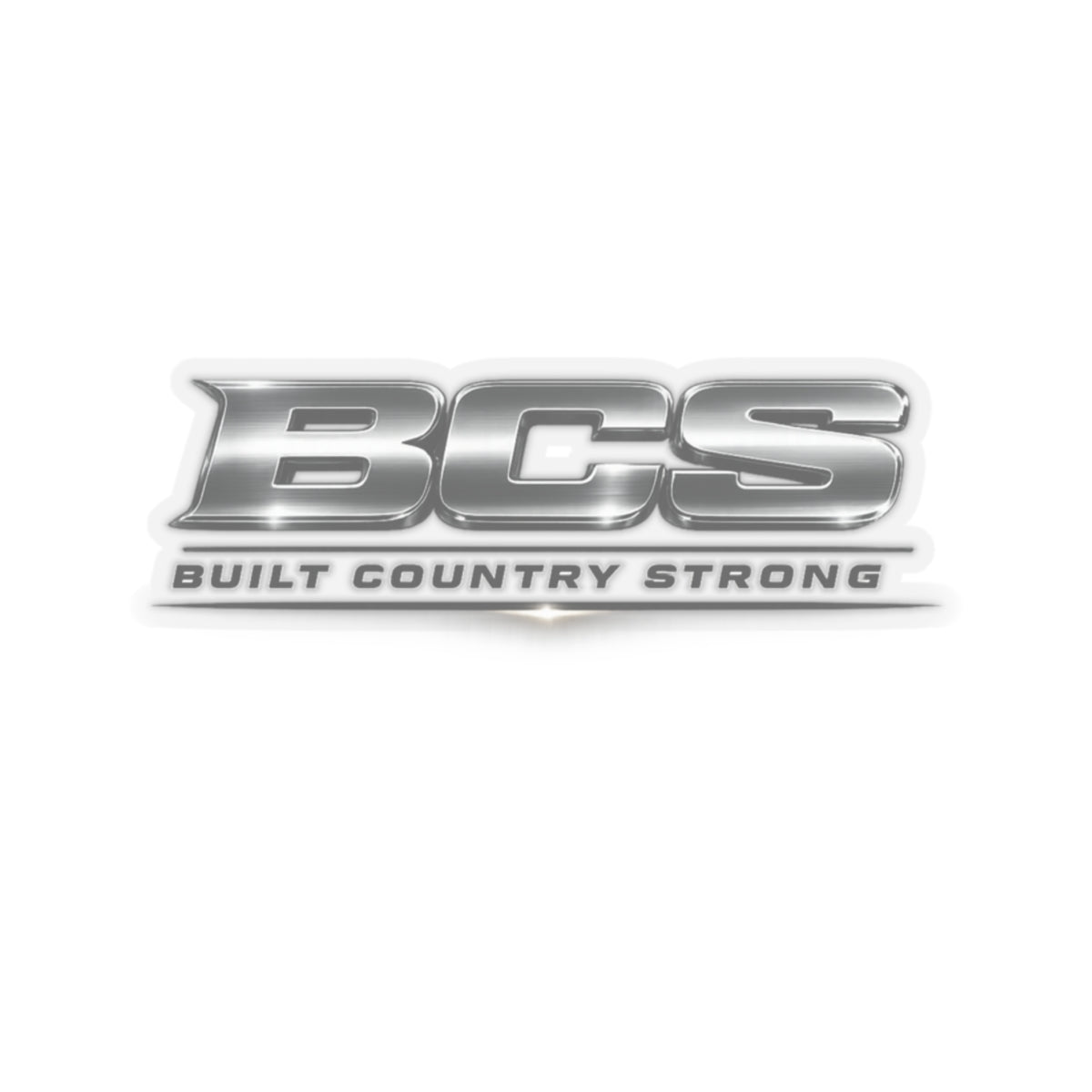 BCS 'Built Country Strong' Metal-Look Kiss-Cut Sticker