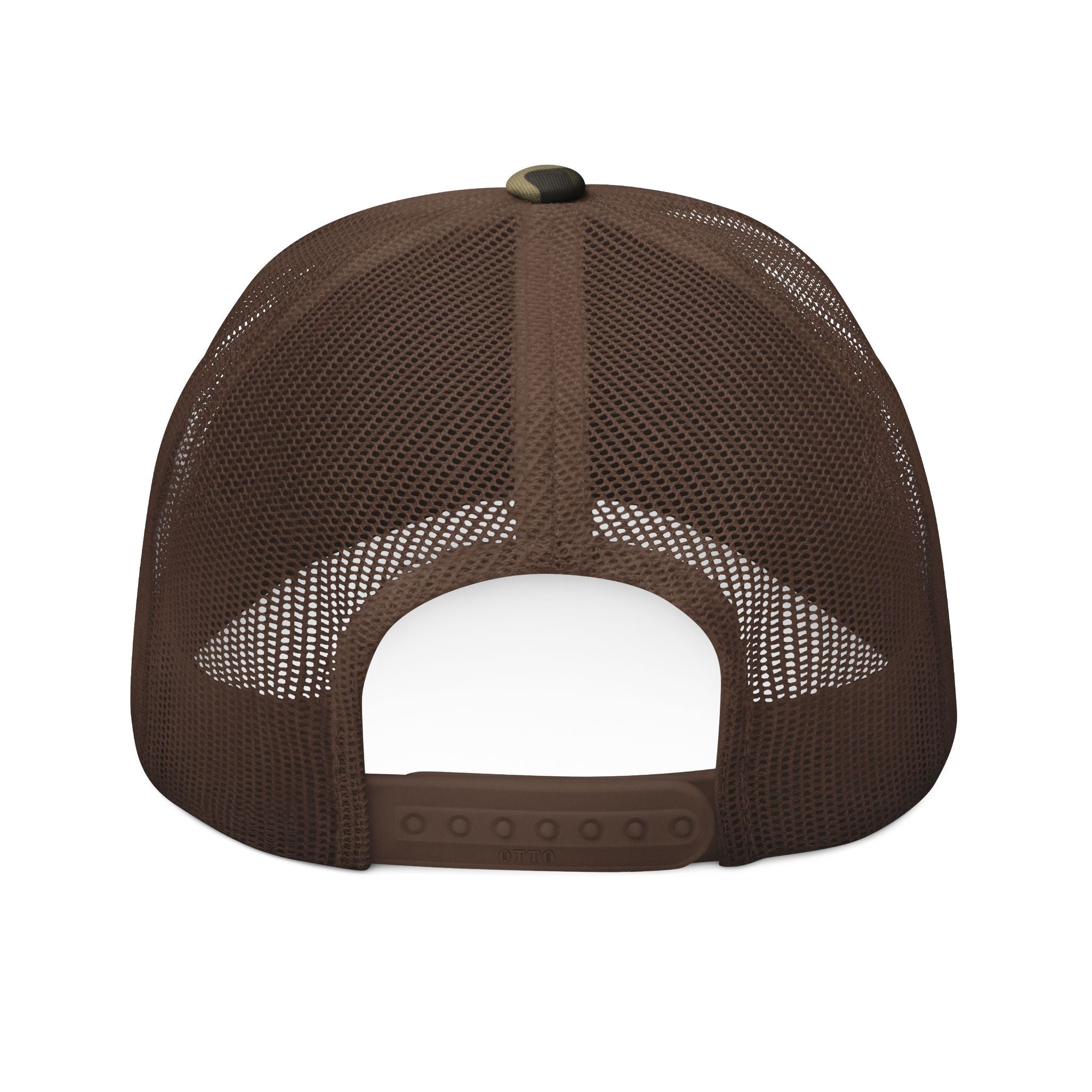 BCS Built Country Strong Camo Trucker Hat | Rugged Country Hunting Hat | Richardson Style Outdoor Cap