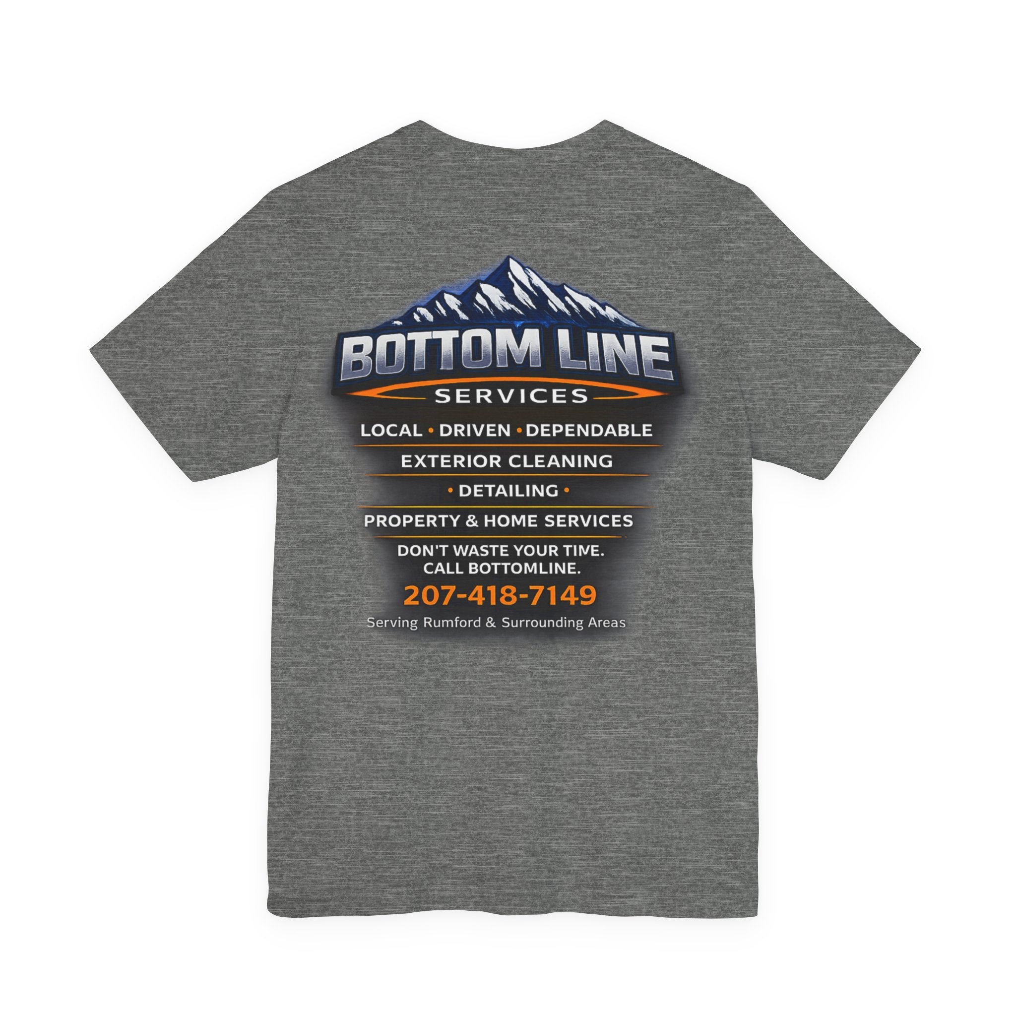 Bottom Line Services Logo T-Shirt — Exterior Cleaning & Detailing Company Tee