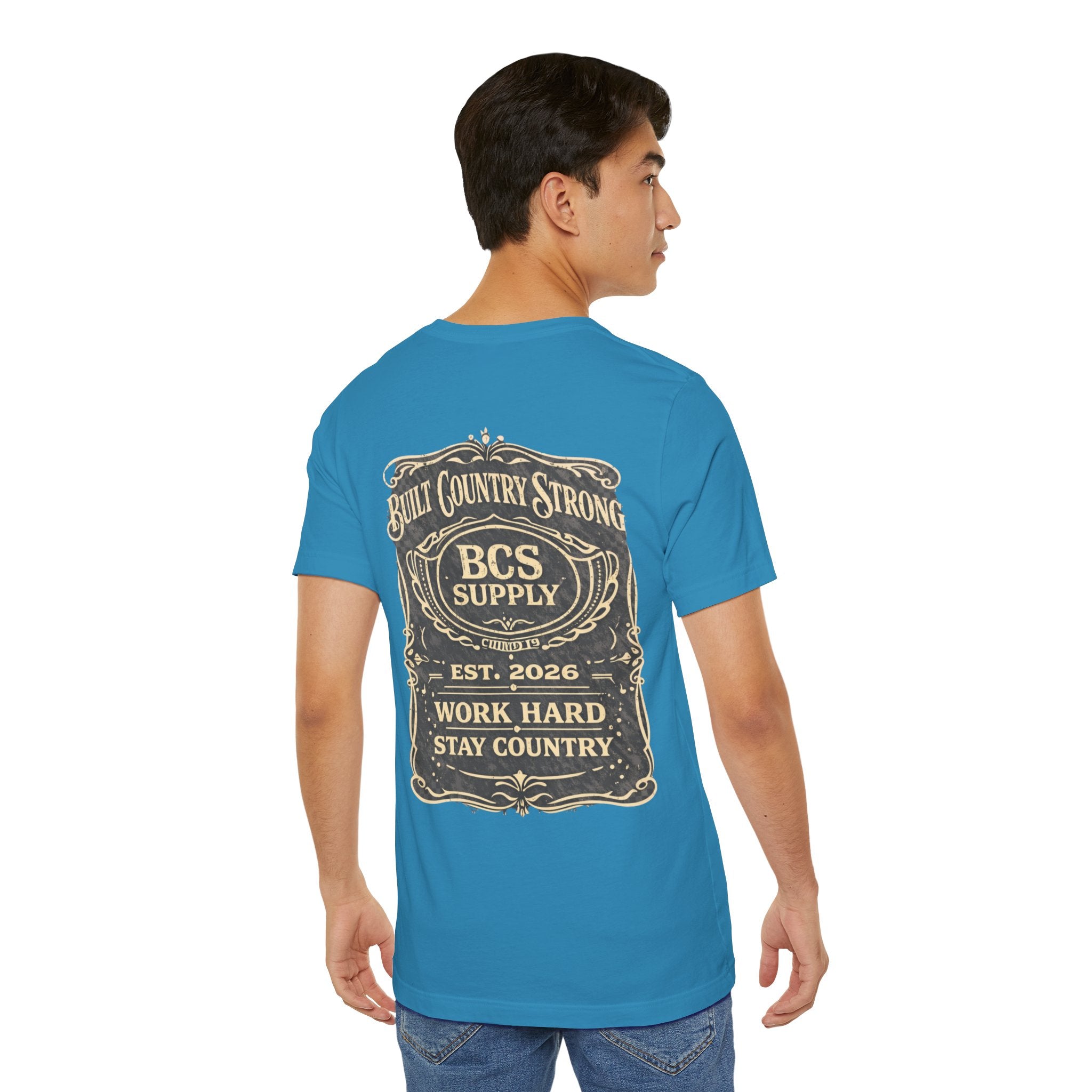 Built Country Strong Heritage Supply Tee – Work Hard Stay Country Shirt
