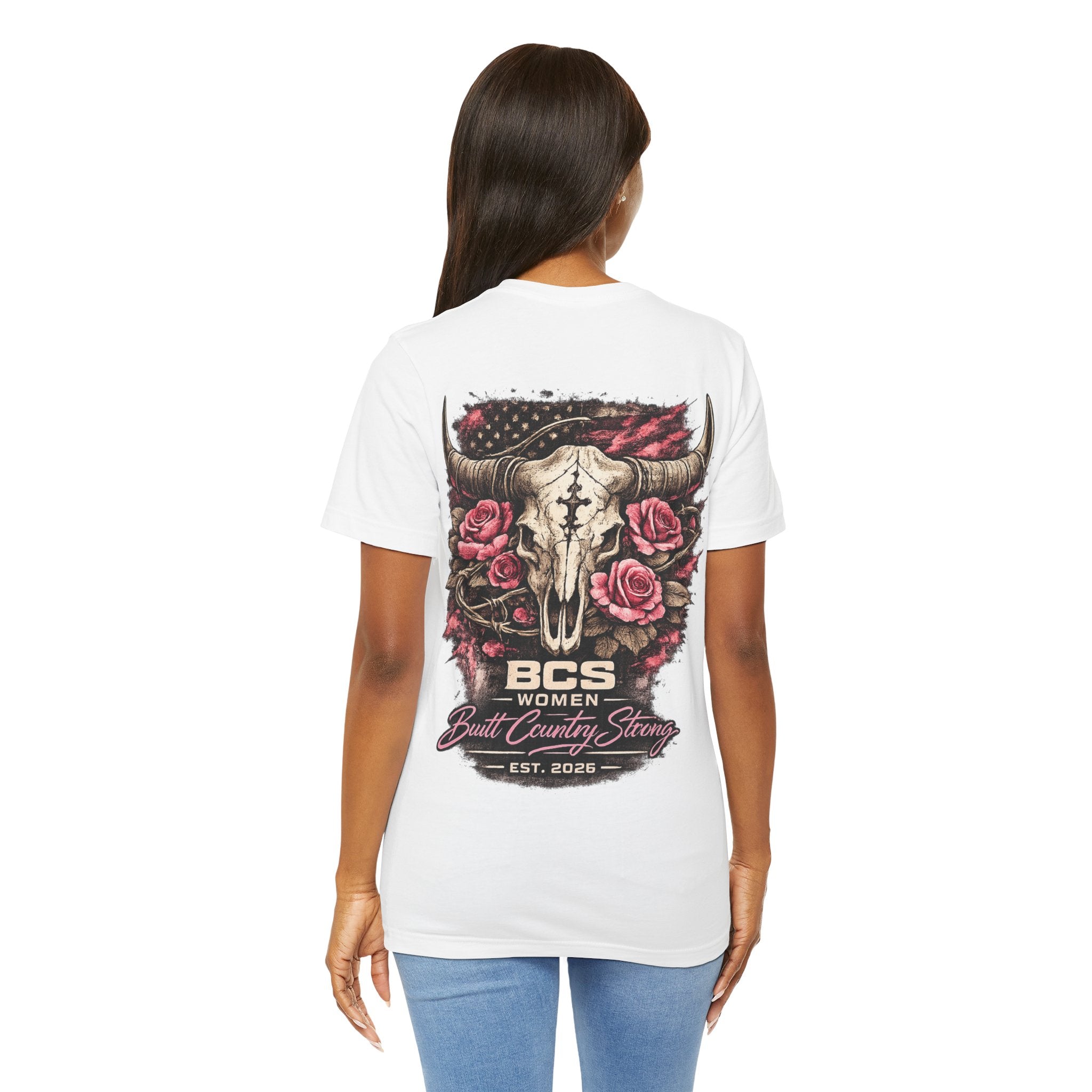 Cow Skull Rose Tee — "BCS Women" South Country Strong Graphic T-Shirt