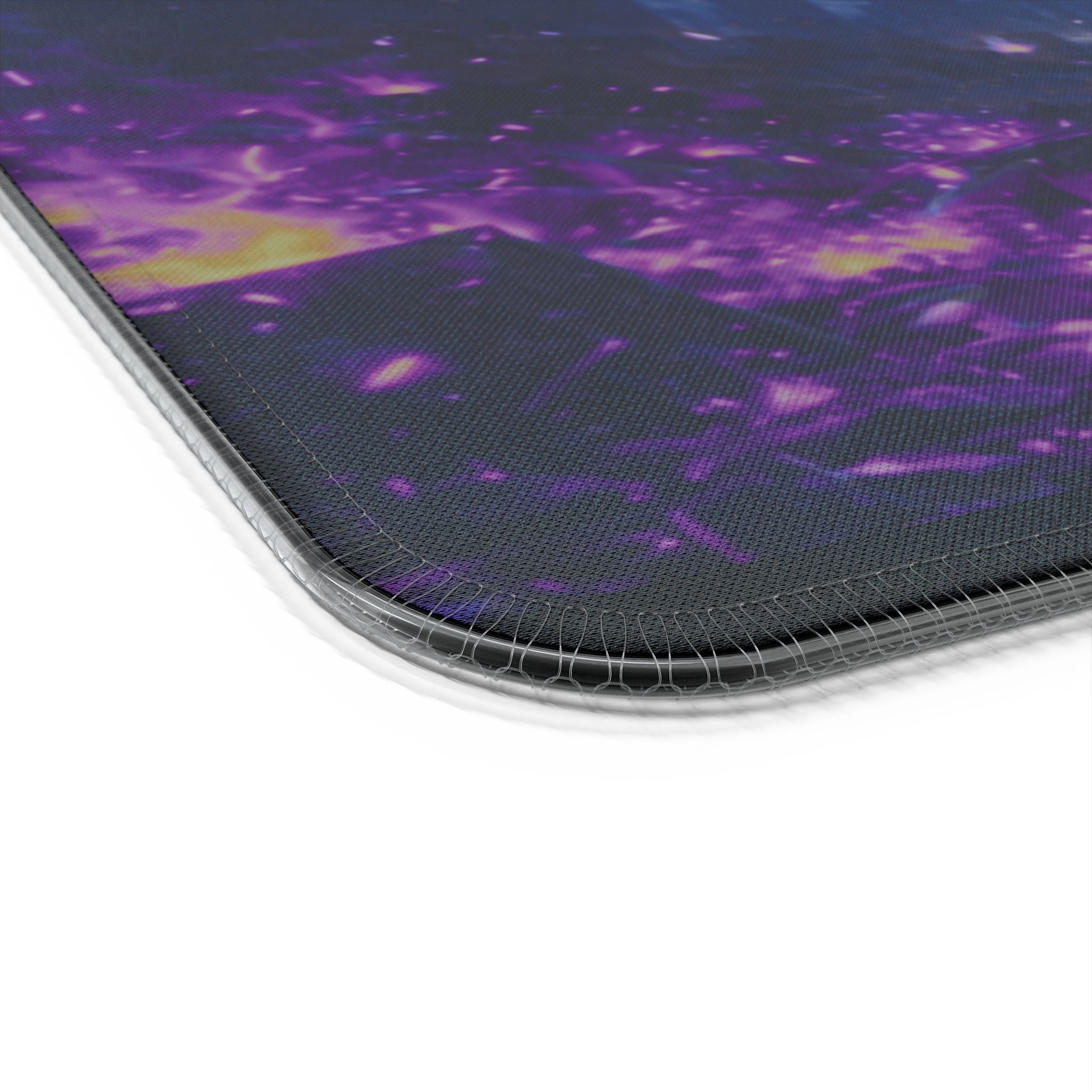 RGB Wireless Charging Gaming Mouse Pad – 35x16 Extended Desk Mat with Neon Storm Cyberpunk Artwork