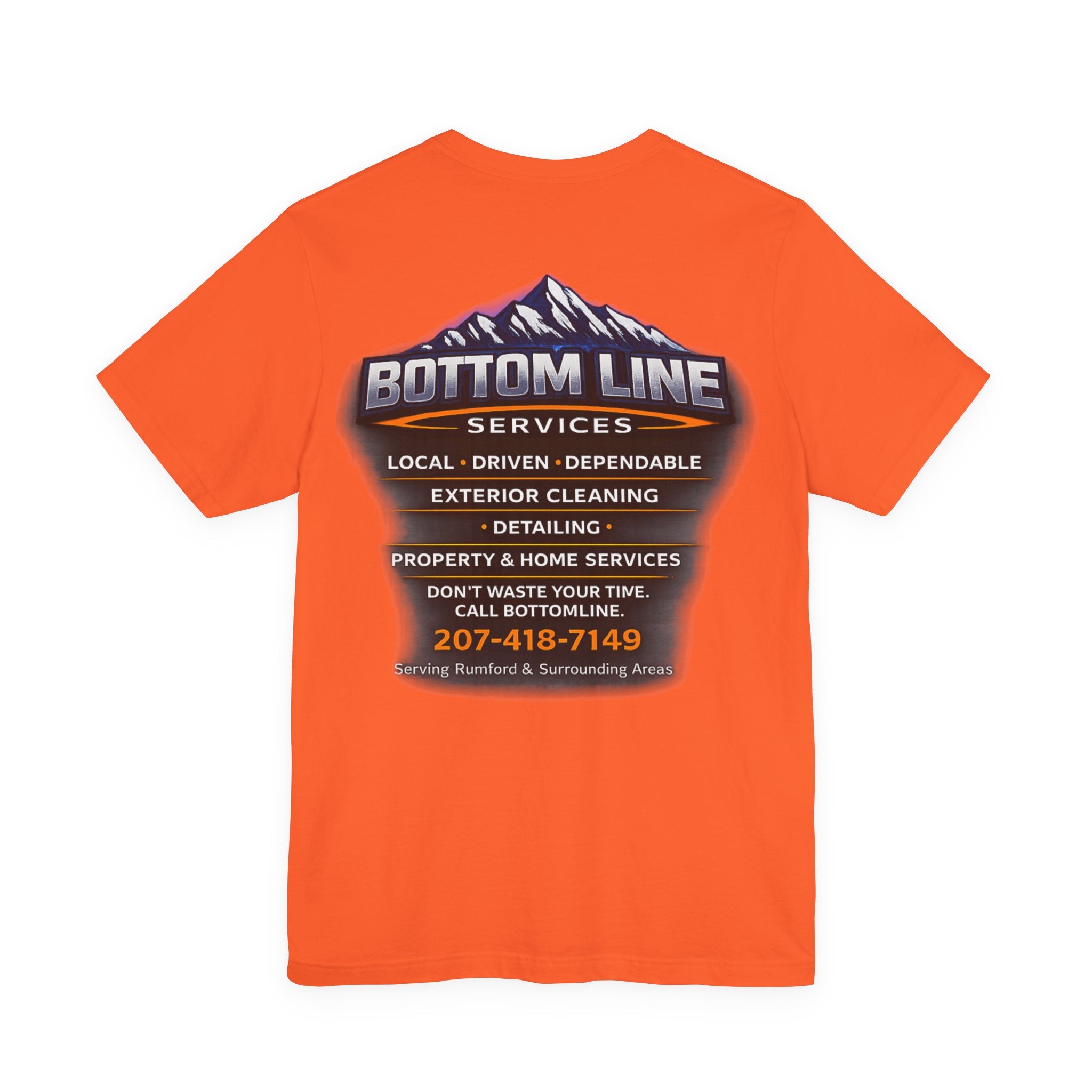 Bottom Line Services Logo T-Shirt — Exterior Cleaning & Detailing Company Tee