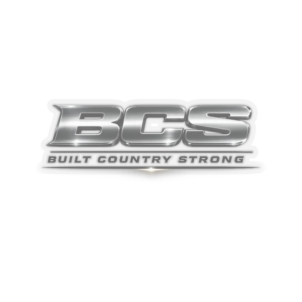 BCS 'Built Country Strong' Metal-Look Kiss-Cut Sticker