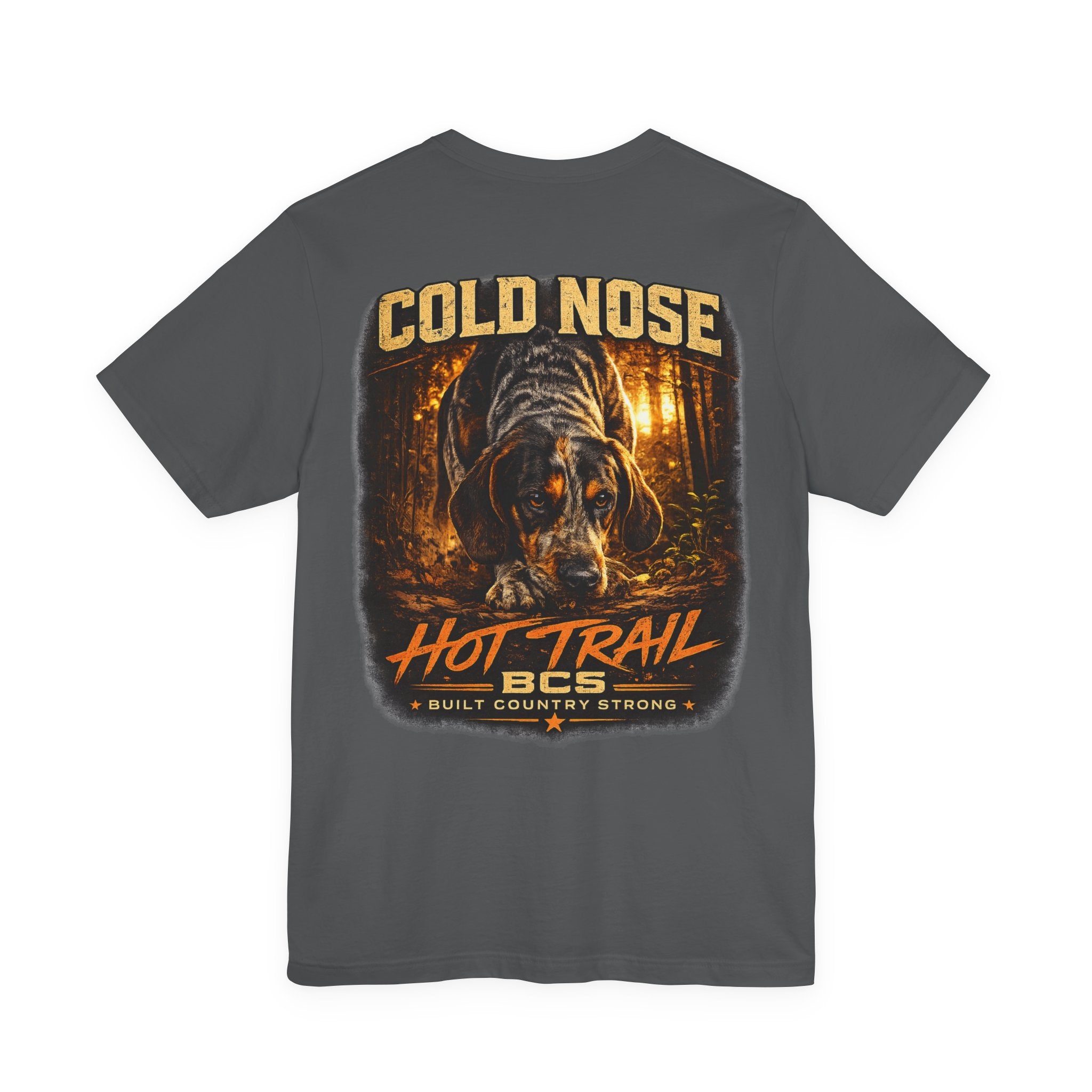 Blue Tick Coonhound Hunting Shirt – Cold Nose Hot Trail – Hound Hunting Tee – Coon Hunter Gift – Built Country Strong