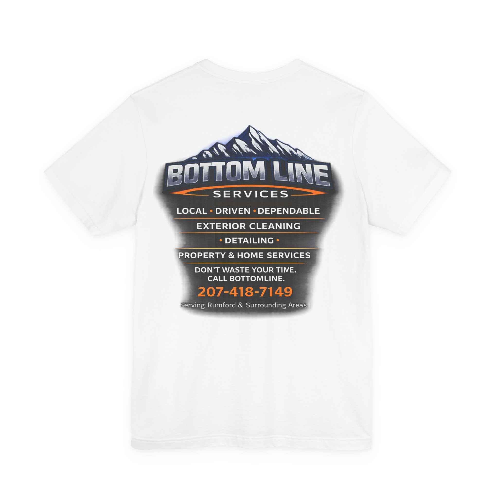 Bottom Line Services Logo T-Shirt — Exterior Cleaning & Detailing Company Tee