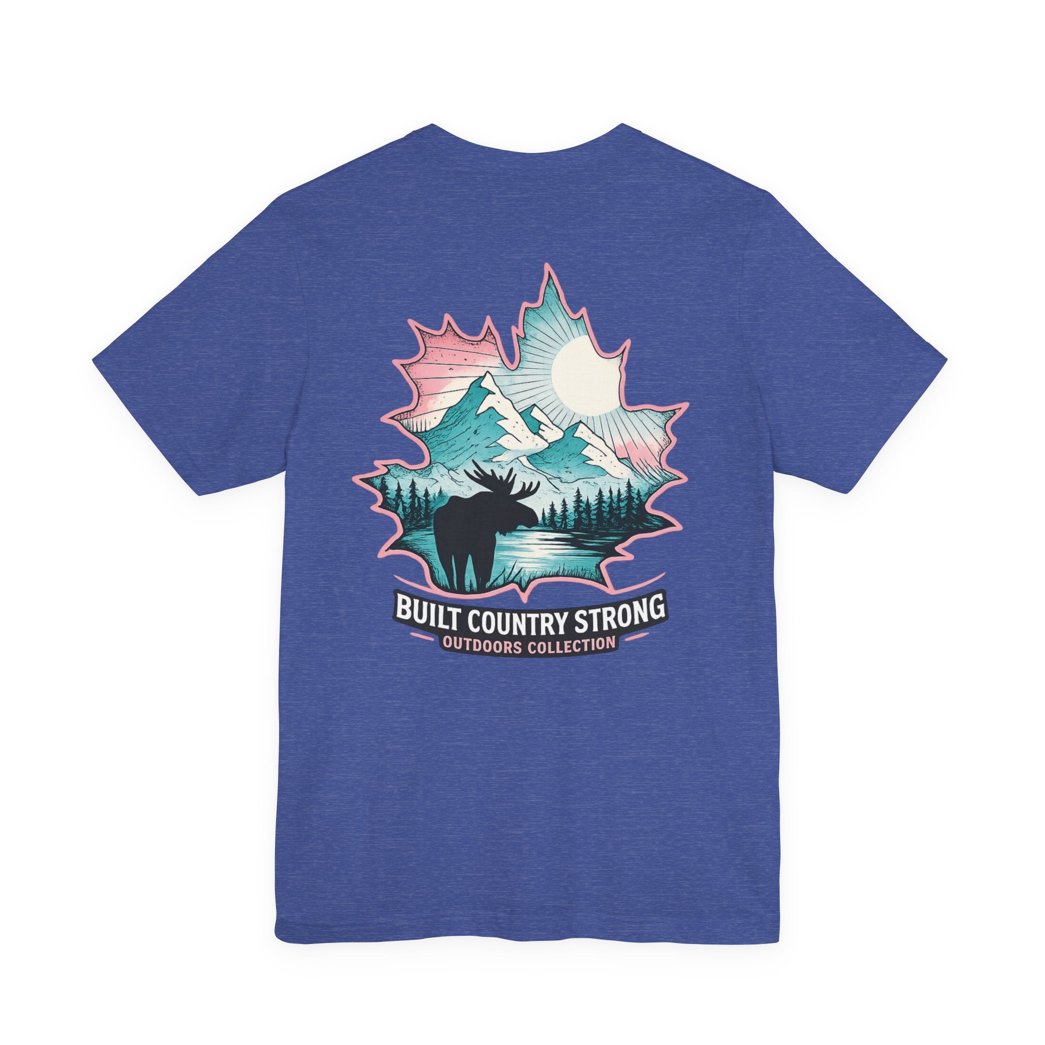 Built Country Strong Women’s Moose Mountain Shirt | BCS Outdoors Collection Tee | Nature & Hunting Inspired Graphic Shirt