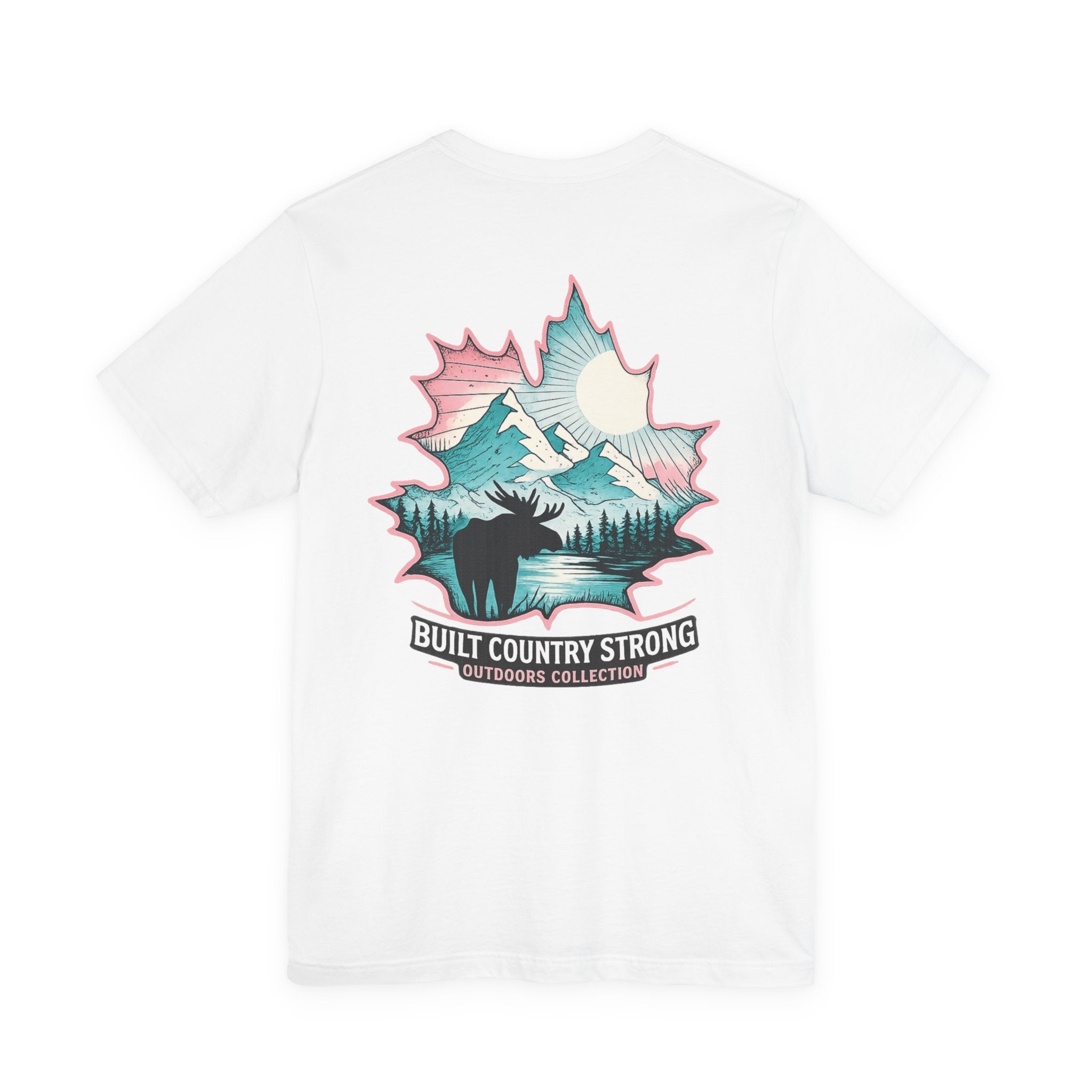 Built Country Strong Women’s Moose Mountain Shirt | BCS Outdoors Collection Tee | Nature & Hunting Inspired Graphic Shirt