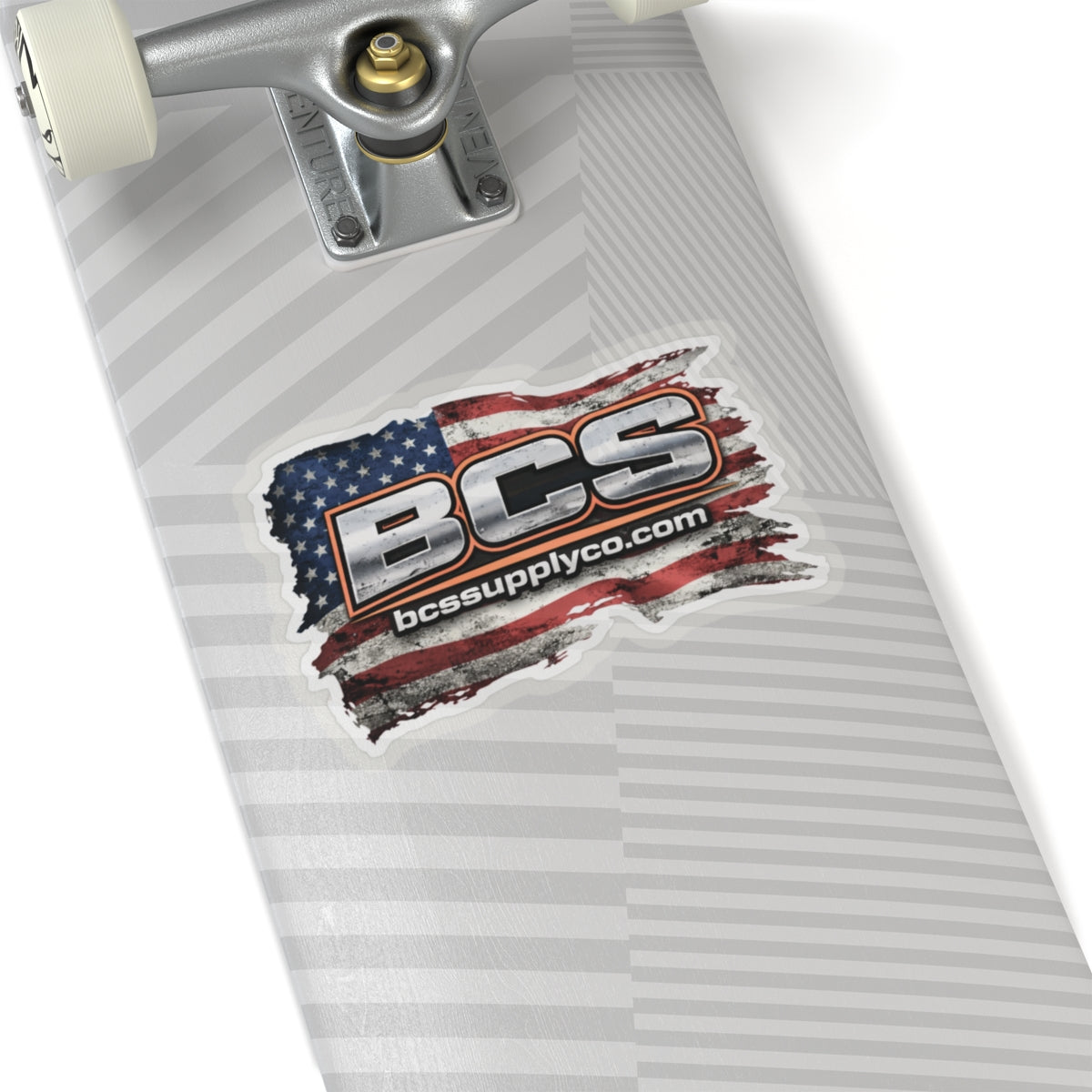 BCS American Flag Logo Kiss-Cut Sticker — Patriotic Laptop Decal