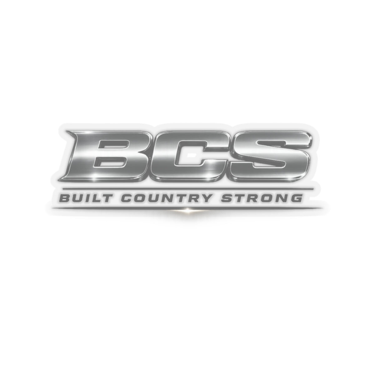 BCS 'Built Country Strong' Metal-Look Kiss-Cut Sticker
