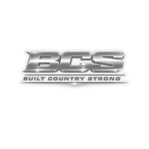 BCS 'Built Country Strong' Metal-Look Kiss-Cut Sticker