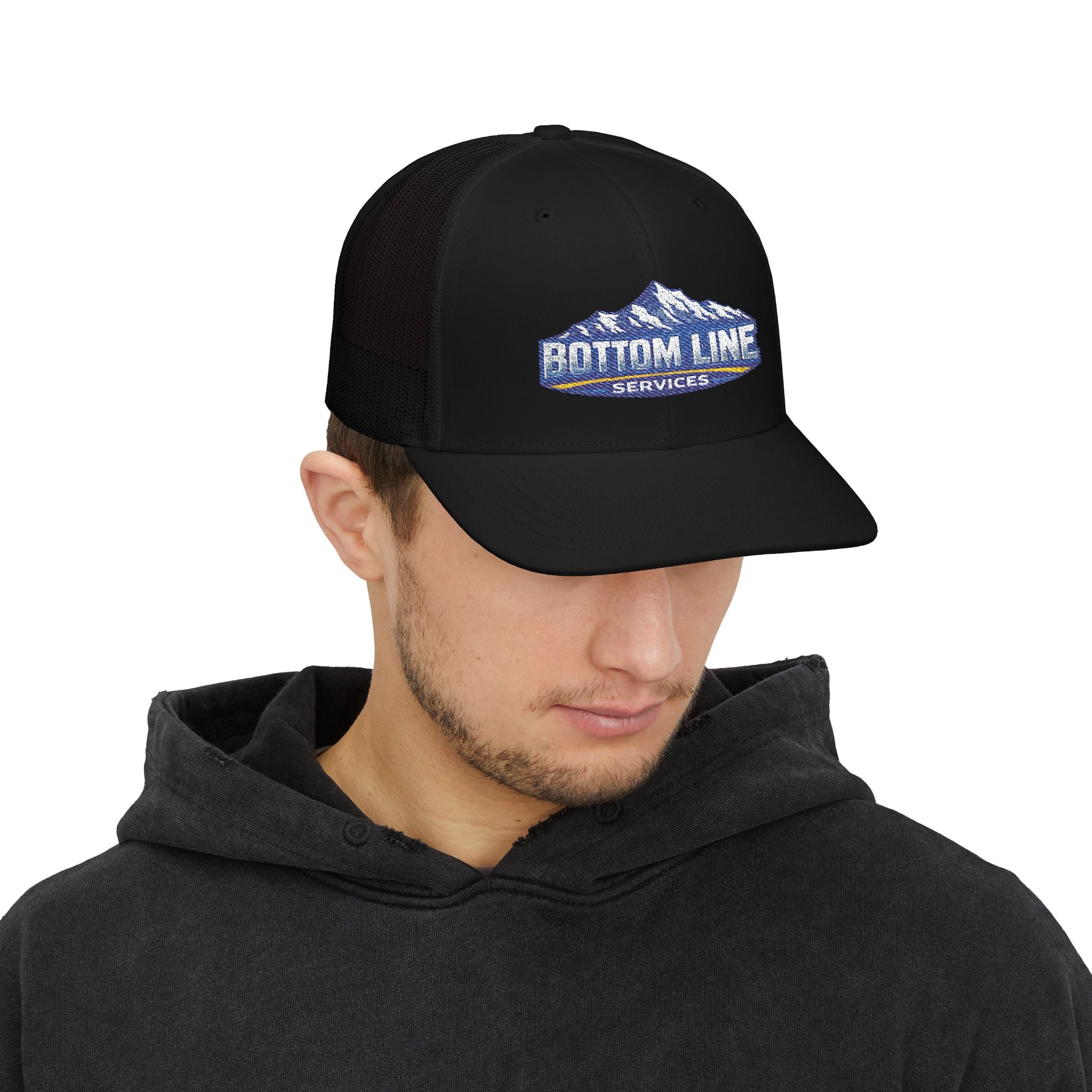Bottom Line Services Embroidered Trucker Cap
