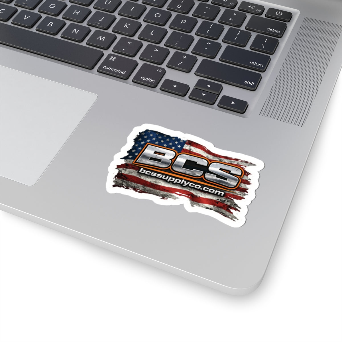 BCS American Flag Logo Kiss-Cut Sticker — Patriotic Laptop Decal