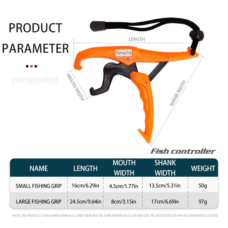 BCS Pro Angler Fish Lip Gripper with Safety Lanyard