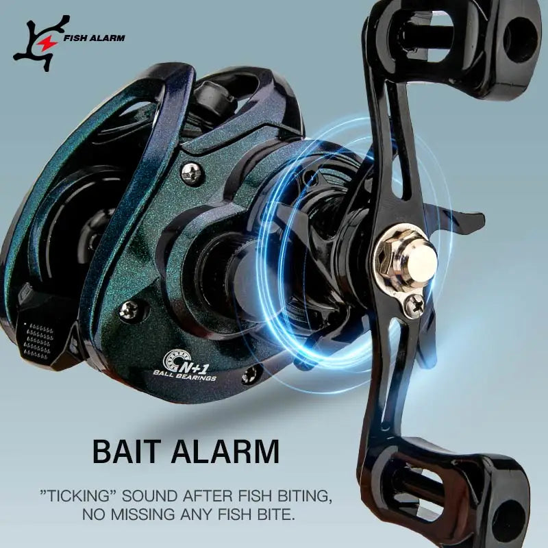 High-Speed 7.0:1 Baitcasting Fishing Reel – Magnetic Brake Bass Reel