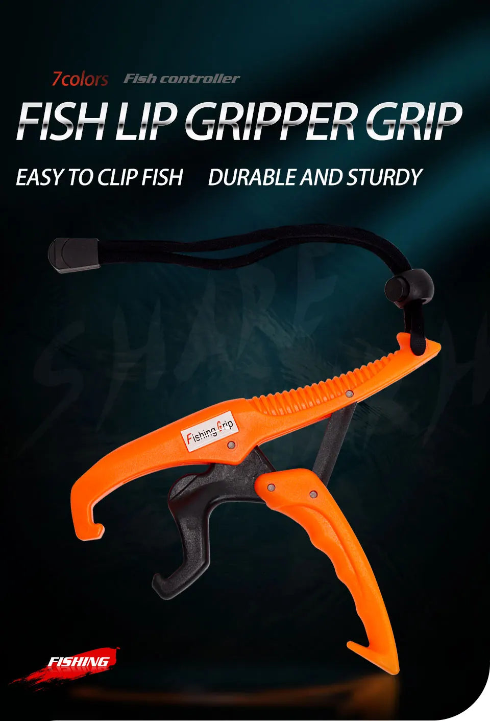 BCS Pro Angler Fish Lip Gripper with Safety Lanyard
